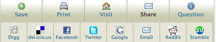 social links toolbar