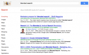 Google's Blended Search Results