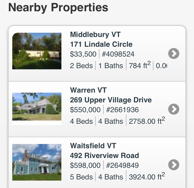 Mobile Site Nearby Properties