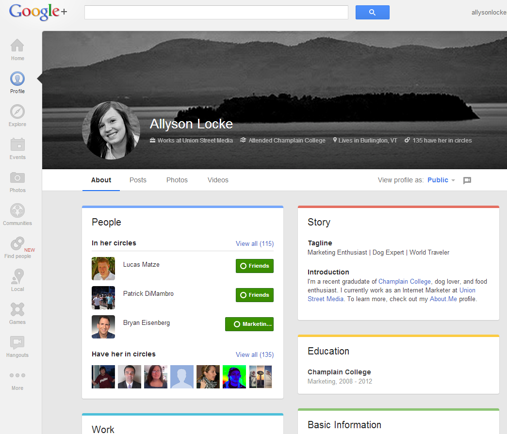 Google Plus Profile Updates