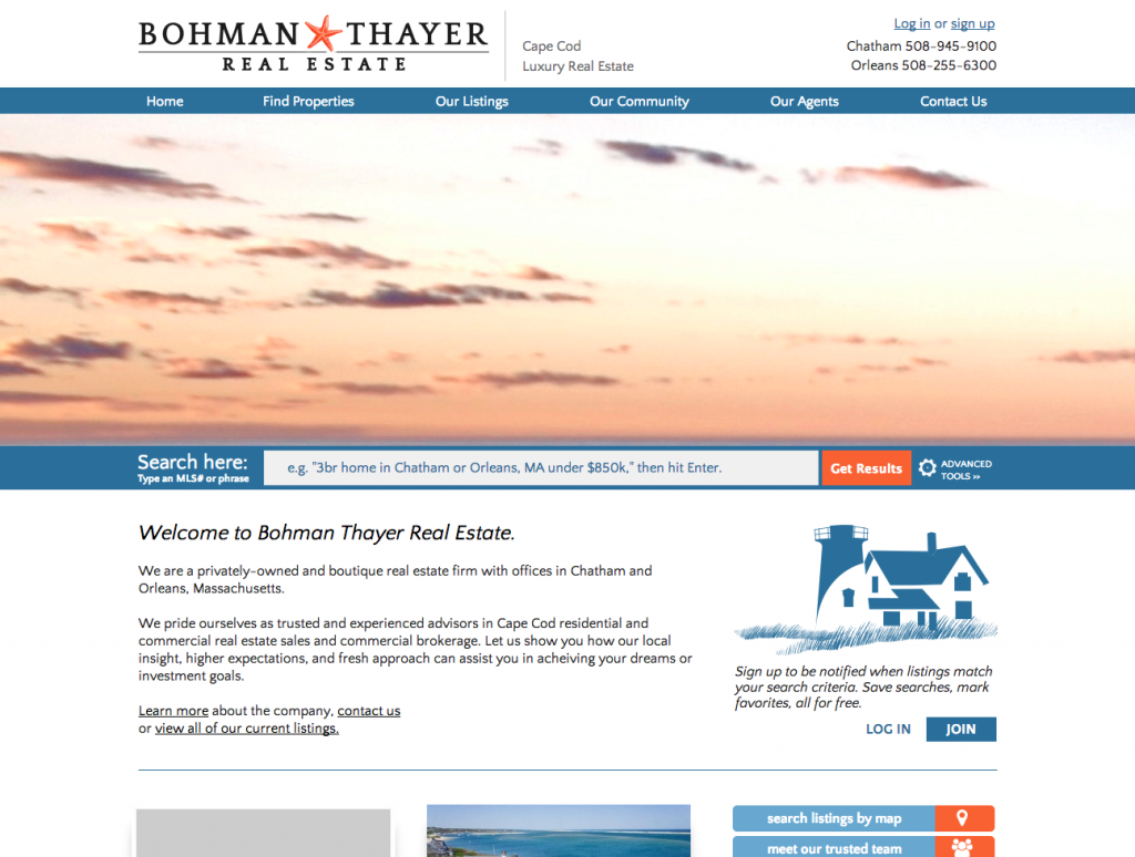 real estate website launches