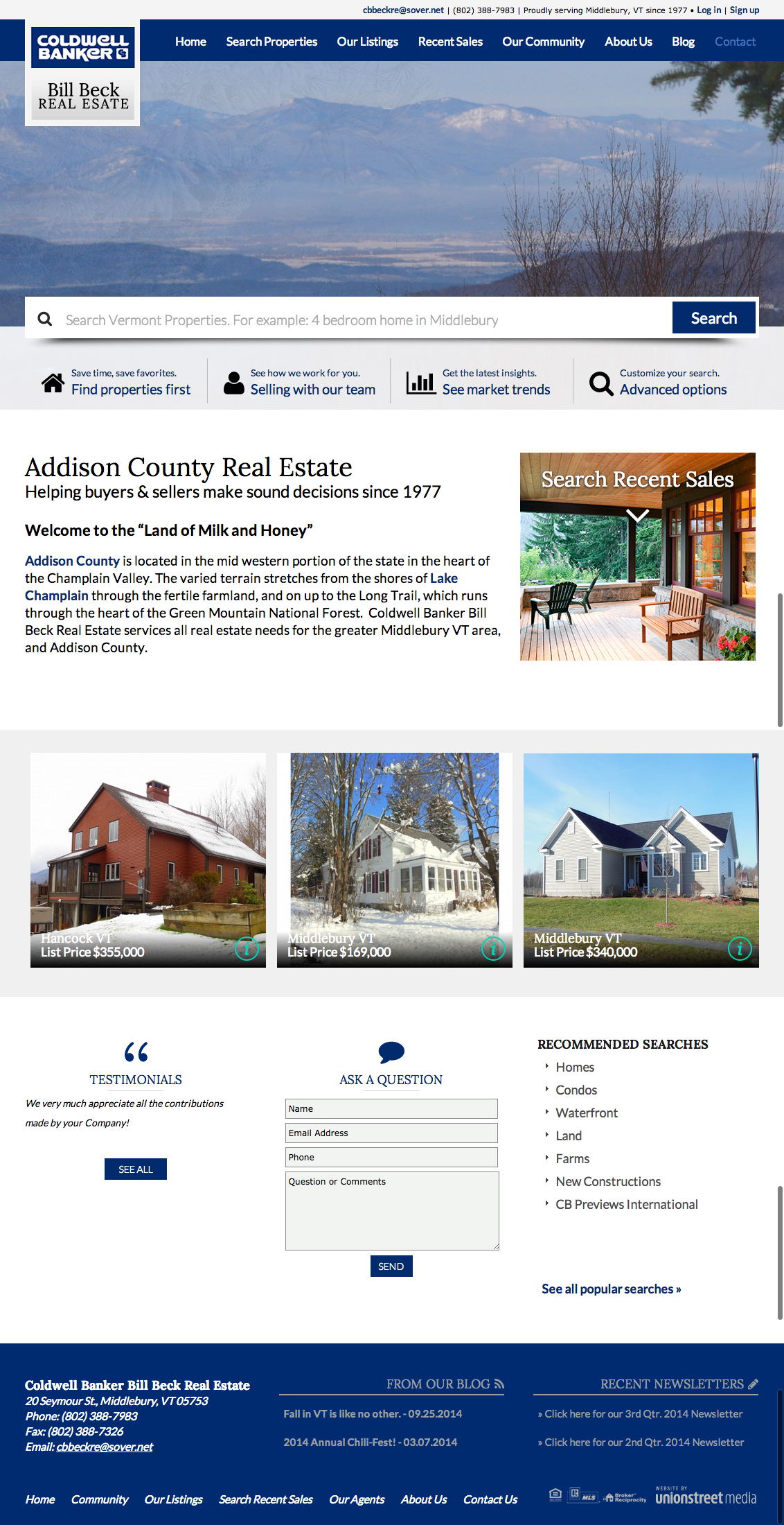 Middlebury VT Real Estate   Vermont Homes for Sale   CB Bill Beck
